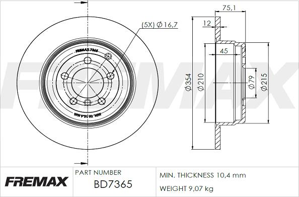 FREMAX BD-7365 - Kočioni disk www.molydon.hr