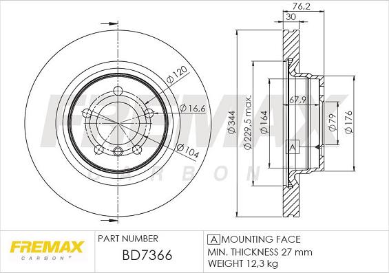 FREMAX BD-7366 - Kočioni disk www.molydon.hr