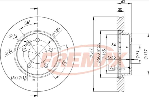 FREMAX BD-7361 - Kočioni disk www.molydon.hr