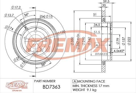 FREMAX BD-7363 - Kočioni disk www.molydon.hr