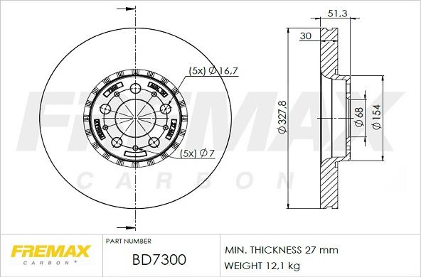 FREMAX BD-7300 - Kočioni disk www.molydon.hr