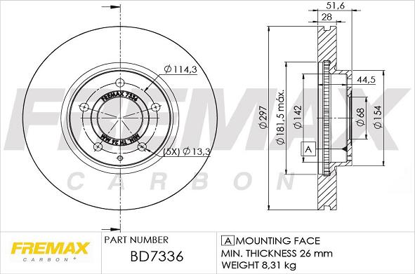 FREMAX BD-7336 - Kočioni disk www.molydon.hr