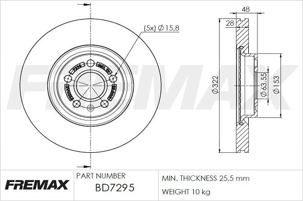 FREMAX BD-7295 - Kočioni disk www.molydon.hr