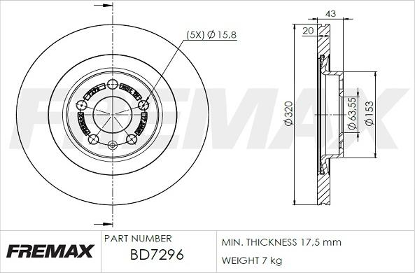 FREMAX BD-7296 - Kočioni disk www.molydon.hr