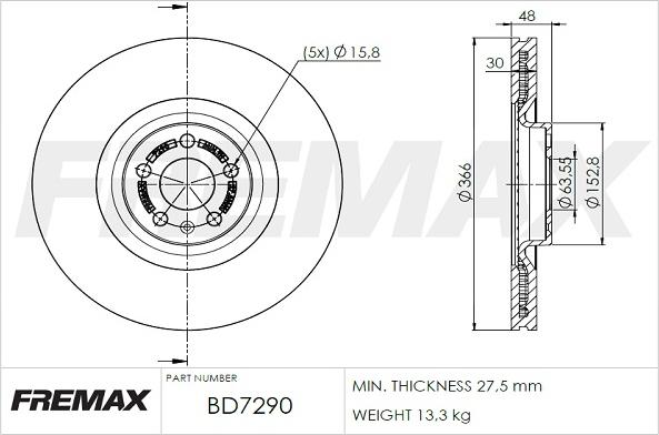 FREMAX BD-7290 - Kočioni disk www.molydon.hr