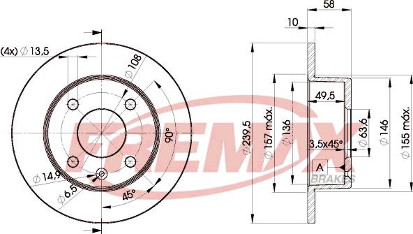 FREMAX BD-7291 - Kočioni disk www.molydon.hr