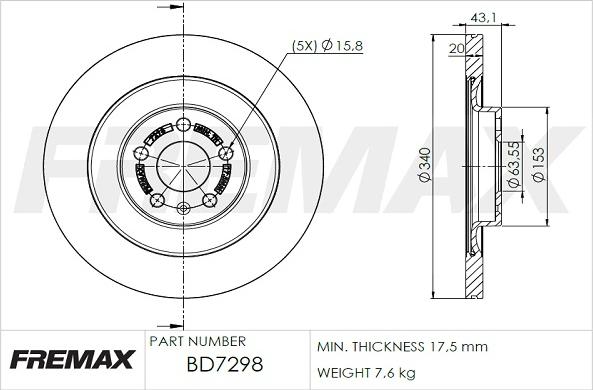 FREMAX BD-7298 - Kočioni disk www.molydon.hr