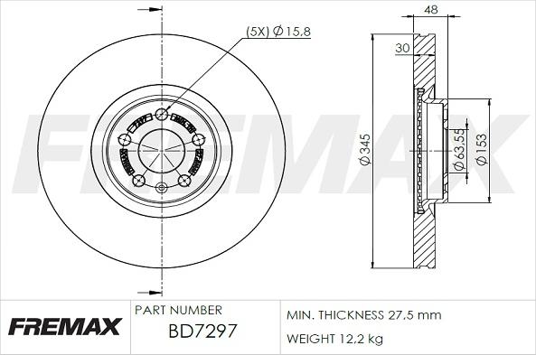 FREMAX BD-7297 - Kočioni disk www.molydon.hr