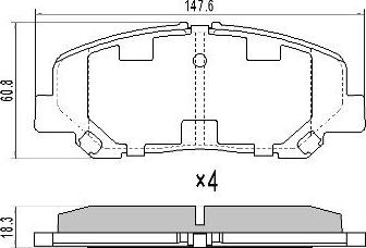 Japanparts PA-279MK - Komplet Pločica, disk-kočnica www.molydon.hr