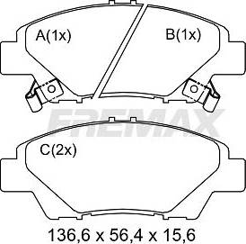 FREMAX FBP-2508 - Komplet Pločica, disk-kočnica www.molydon.hr