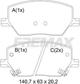 FREMAX FBP-2514 - Komplet Pločica, disk-kočnica www.molydon.hr