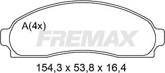 FREMAX FBP-2185 - Komplet Pločica, disk-kočnica www.molydon.hr