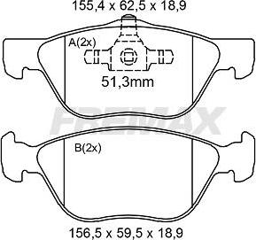 FREMAX FBP-2138 - Komplet Pločica, disk-kočnica www.molydon.hr