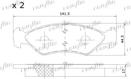 Frigair PD05.509 - Komplet Pločica, disk-kočnica www.molydon.hr