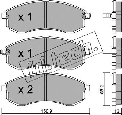 Fri.Tech. 498.0 - Komplet Pločica, disk-kočnica www.molydon.hr