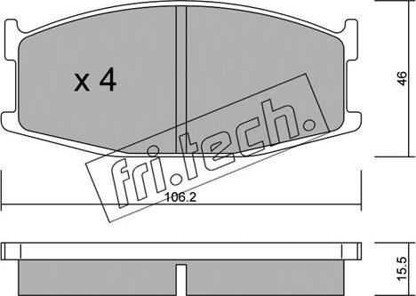 Fri.Tech. 484.0 - Komplet Pločica, disk-kočnica www.molydon.hr