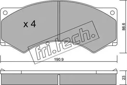 Fri.Tech. 595.0 - Komplet Pločica, disk-kočnica www.molydon.hr