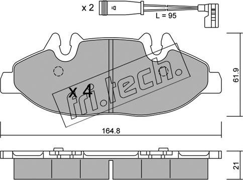 Fri.Tech. 591.0W - Komplet Pločica, disk-kočnica www.molydon.hr