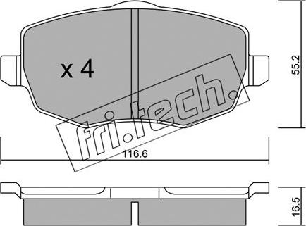 Fri.Tech. 544.0 - Komplet Pločica, disk-kočnica www.molydon.hr