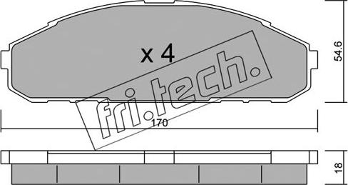 Fri.Tech. 511.0 - Komplet Pločica, disk-kočnica www.molydon.hr