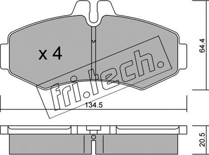 Fri.Tech. 589.0 - Komplet Pločica, disk-kočnica www.molydon.hr