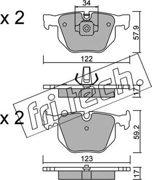 FTE 9005572 - Komplet Pločica, disk-kočnica www.molydon.hr