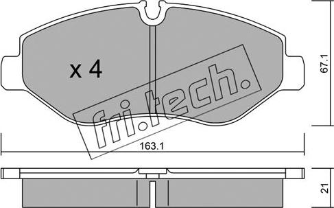 Fri.Tech. 687.0 - Komplet Pločica, disk-kočnica www.molydon.hr