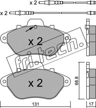 Fri.Tech. 192.1 - Komplet Pločica, disk-kočnica www.molydon.hr