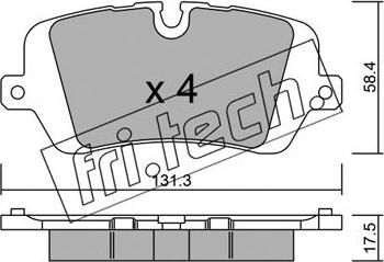 Fri.Tech. 1049.0 - Komplet Pločica, disk-kočnica www.molydon.hr