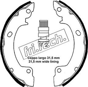 Fri.Tech. 1046.200 - Komplet kočnica, bubanj kočnice www.molydon.hr