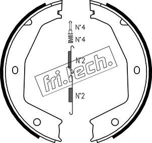 Fri.Tech. 1048.002K - Komplet kočionih obloga, rucna kočnica www.molydon.hr