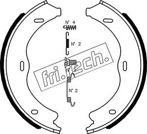 Fri.Tech. 1052.138K - Komplet kočionih obloga, rucna kočnica www.molydon.hr