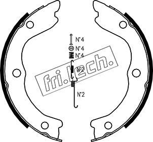 Fri.Tech. 1067.196K - Komplet kočionih obloga, rucna kočnica www.molydon.hr