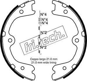 Fri.Tech. 1067.200K - Komplet kočionih obloga, rucna kočnica www.molydon.hr