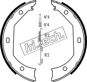 Fri.Tech. 1019.027K - Komplet kočionih obloga, rucna kočnica www.molydon.hr