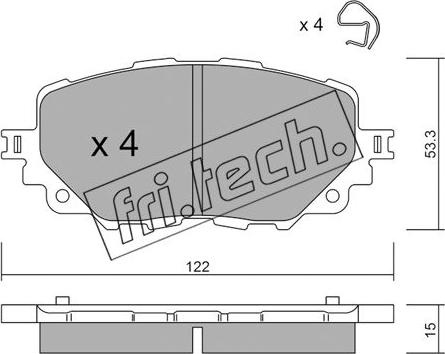 Fri.Tech. 1086.0 - Komplet Pločica, disk-kočnica www.molydon.hr