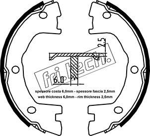 Fri.Tech. 1034.120 - Komplet kočionih obloga, rucna kočnica www.molydon.hr