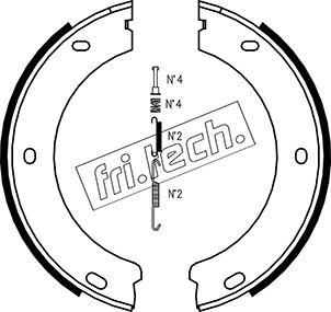 Fri.Tech. 1079.188K - Komplet kočionih obloga, rucna kočnica www.molydon.hr