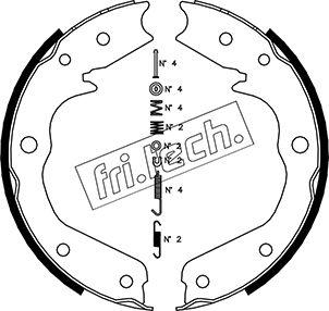 Fri.Tech. 1073.173K - Komplet kočionih obloga, rucna kočnica www.molydon.hr