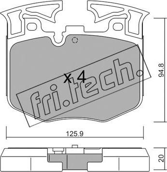 Fri.Tech. 1146.0 - Komplet Pločica, disk-kočnica www.molydon.hr