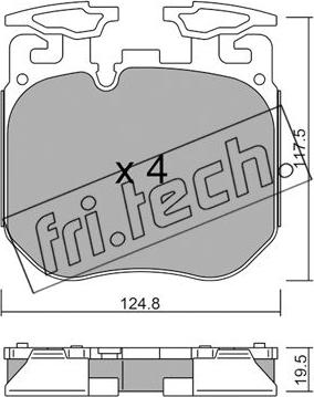 Fri.Tech. 1147.0 - Komplet Pločica, disk-kočnica www.molydon.hr