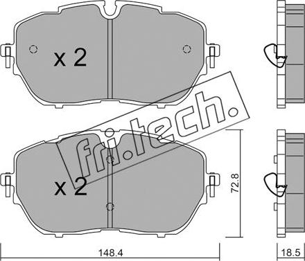 Fri.Tech. 1105.0 - Komplet Pločica, disk-kočnica www.molydon.hr