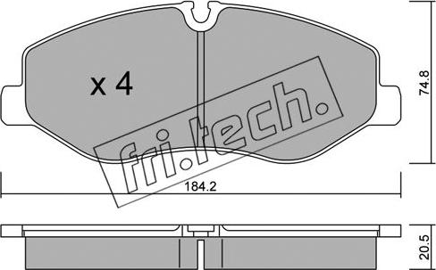 Fri.Tech. 1139.0 - Komplet Pločica, disk-kočnica www.molydon.hr