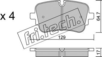 Fri.Tech. 1130.1 - Komplet Pločica, disk-kočnica www.molydon.hr