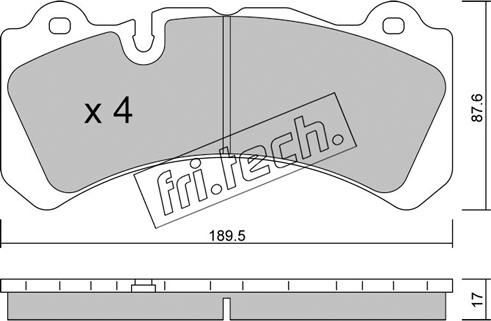 Fri.Tech. 1328.0 - Komplet Pločica, disk-kočnica www.molydon.hr