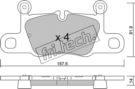 Fri.Tech. 1258.1 - Komplet Pločica, disk-kočnica www.molydon.hr