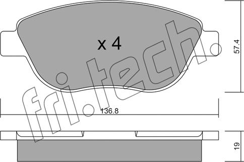 Fri.Tech. 331.1 - Komplet Pločica, disk-kočnica www.molydon.hr