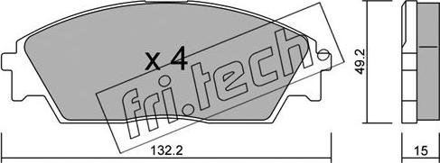 Fri.Tech. 245.0 - Komplet Pločica, disk-kočnica www.molydon.hr