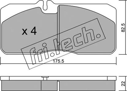 Fri.Tech. 280.0 - Komplet Pločica, disk-kočnica www.molydon.hr