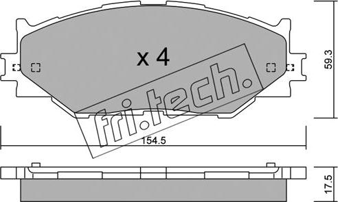 Fri.Tech. 776.0 - Komplet Pločica, disk-kočnica www.molydon.hr